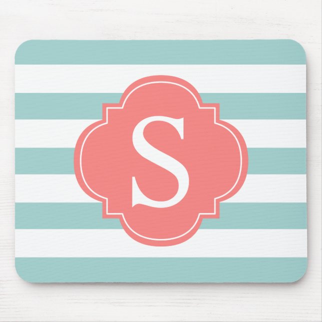 Coral Mint Rand Monogram Musmatta (Framsidan)