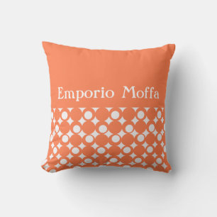 Coral Mod Boll Design @ Emporio Moffa w/text Kudde
