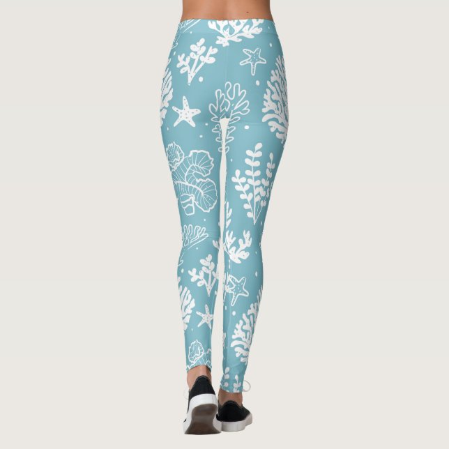 Coral Mönster, Sea Life Leggings (Baksida)