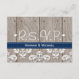 Coral Navy Blue Hydrangea Bröllop OSA Card Kort