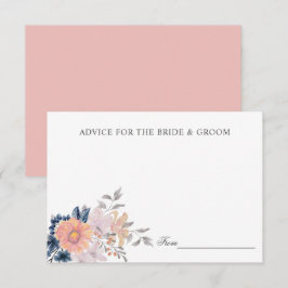 Coral & Navy Flowers Bröllop Advice eller recept I Inbjudningar