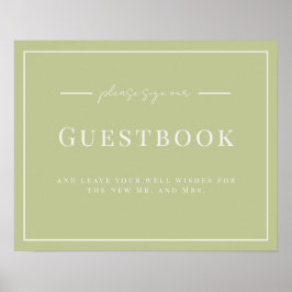 Coral och Cream Bröllop Guestbook-tecken Poster