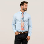 Coral och Dusty Blue Blommigt Groom Bröllop Slips<br><div class="desc">Utformningen har en tryckt färgad blad inslag i korallblått och dammigt blått med ro blommigt blommar med kalligrafi eller textskrift. Underbar för bröllop firande!</div>