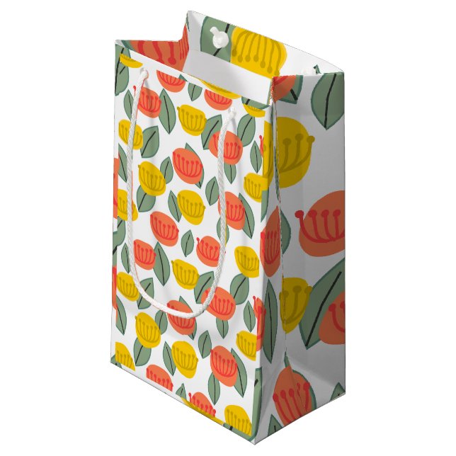 Coral och Guld Flowers (Framsidan Vinklad)