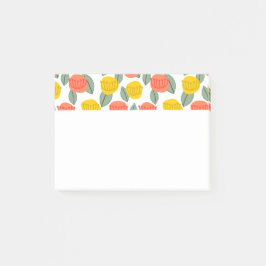 Coral och Guld Flowers Post-it Block