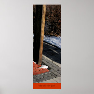Coral och Järn Quilt Poster
