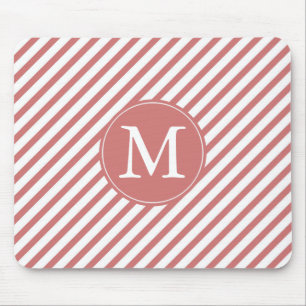 Coral och White Rand monogram Musmatta