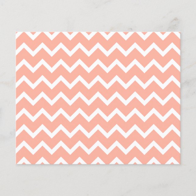 Coral och White Zig Zag Mönster. (Framsida)