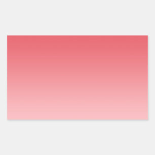 Coral Ombre Rektangulärt Klistermärke