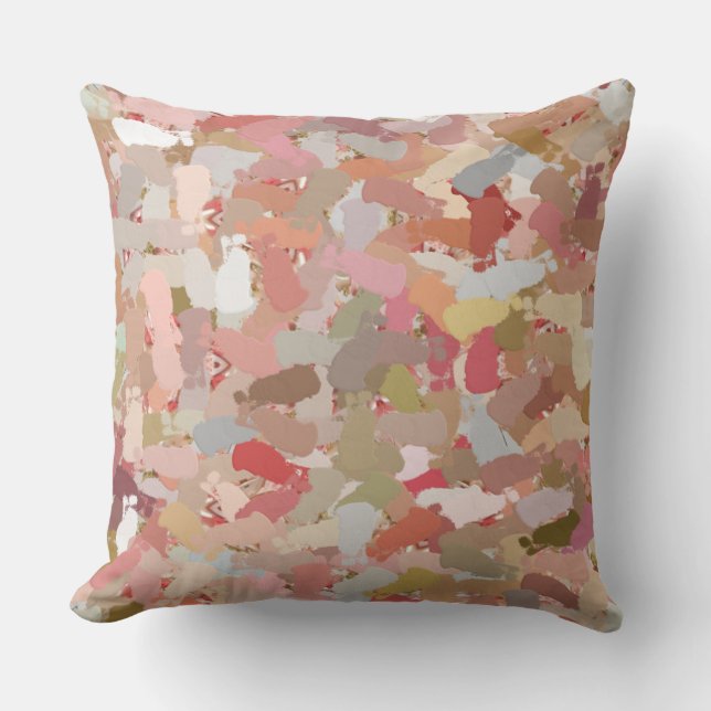 Coral Pärlor Paint Splatter 5050 dekorativ kudde (Framsida)