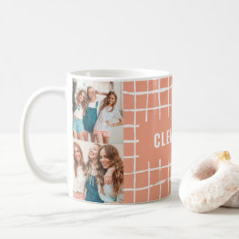 Coral Peach Raster 4 foto modern minimal enkel Kaffemugg