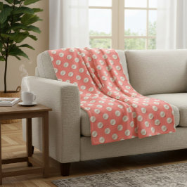 Coral & Pearls Elegant Mjuk Kastfilt Fleecefilt