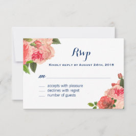 Coral Peonie på OSA kort Navy