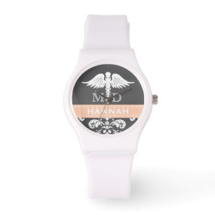 CORAL PERSONLIG PHYSICIAN CADUCEUS CHALKBOARD ARMBANDSUR