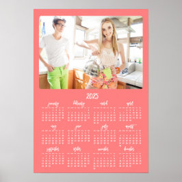 Coral Photo Yarly Calendar 2025 Poster