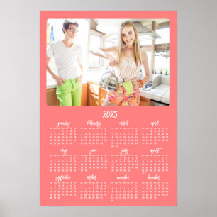 Coral Photo Yarly Calendar 2025 Poster