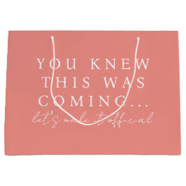 Coral Pink Will You Be My Bridesmaid Proposal