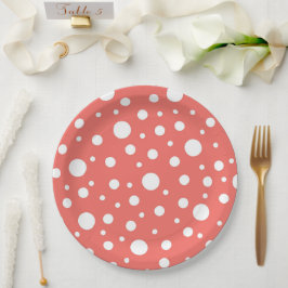 Coral Polka Dot