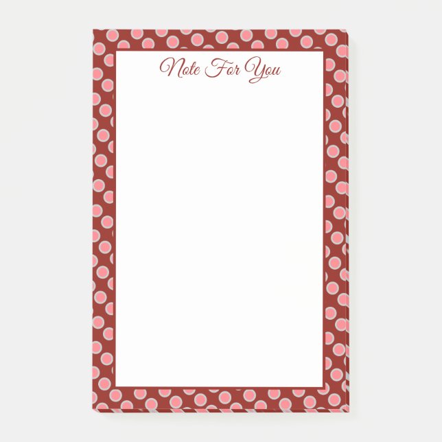 Coral Polka Dot Post-it Block (Framsida)