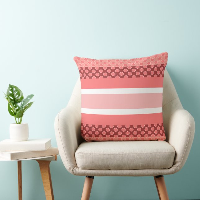 Coral Polka dots Kudde (Stol)