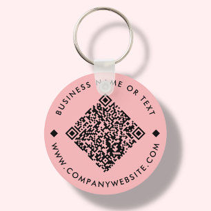 Coral QR-kodnyckelkedja för Business Anpassnings Nyckelring