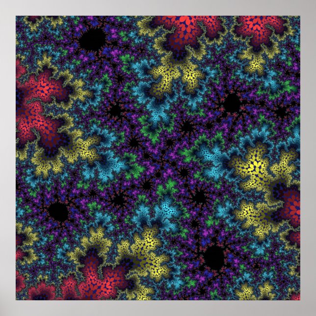 Coral Rainbow Speckle Poster (Framsidan)