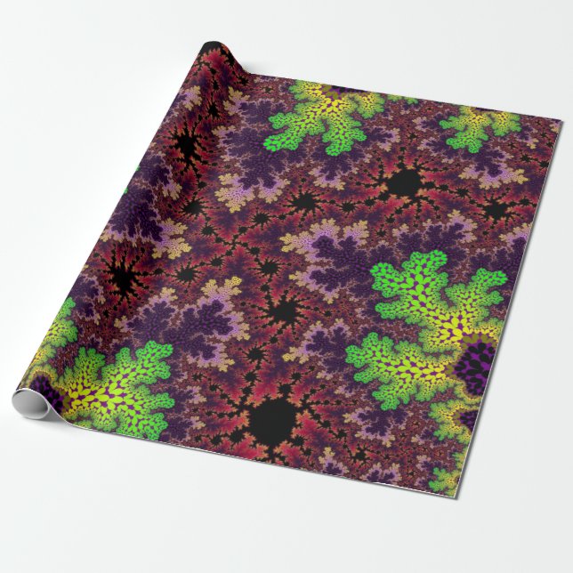 Coral Rainbow Speckle Presentpapper (Utrullad)