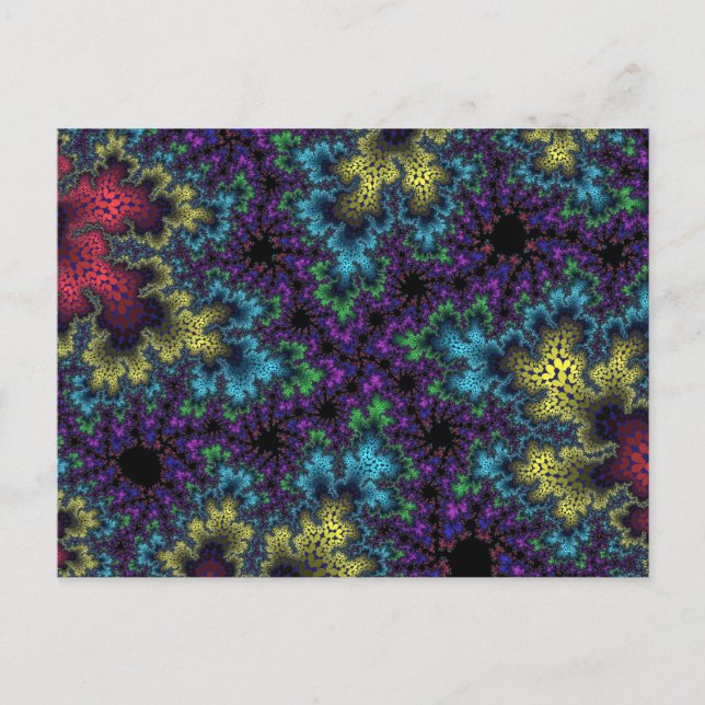 Coral Rainbow Speckle Vykort (Framsida)