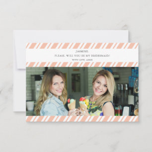 Coral Rand kommer du bli min Bridesmaid Photo Namn