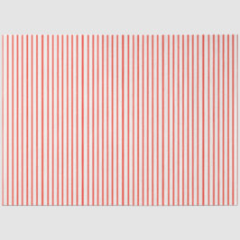 Coral Red and White Stripe
