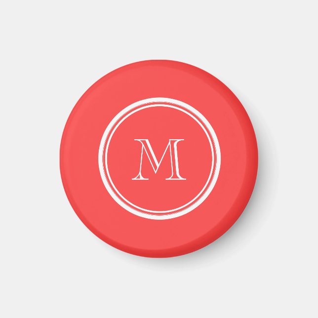 Coral Red High End Färgad Magnet (Framsidan)