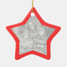 Coral Red Ram Star Ornament