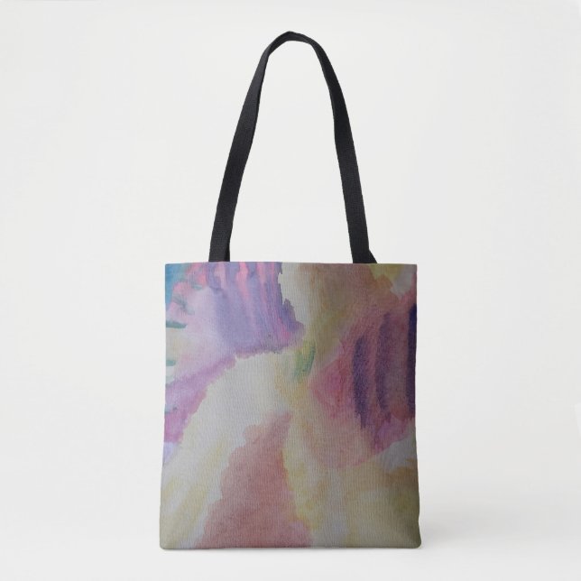 Coral Reef Abstrakt Art Tote Bag Tygkasse (Framsida)