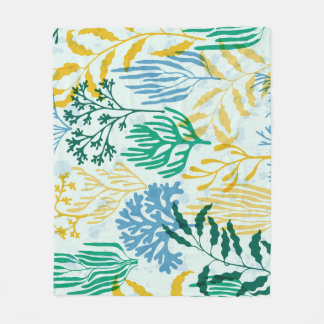 Coral Reef, Algae Seamless Mönster. Fleecefilt