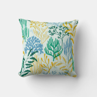 Coral Reef, Algae Seamless Mönster. Kudde