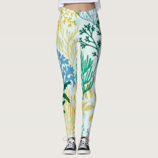 Coral Reef, Algae Seamless Mönster. Leggings
