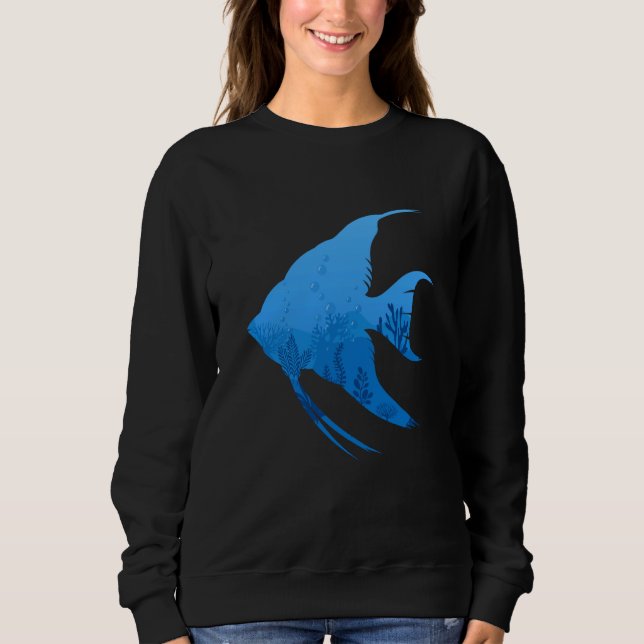 Coral Reef Aquarium Angelfish T Shirt (Framsida)