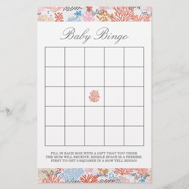 Coral Reef | Baby Bingo (Framsida)