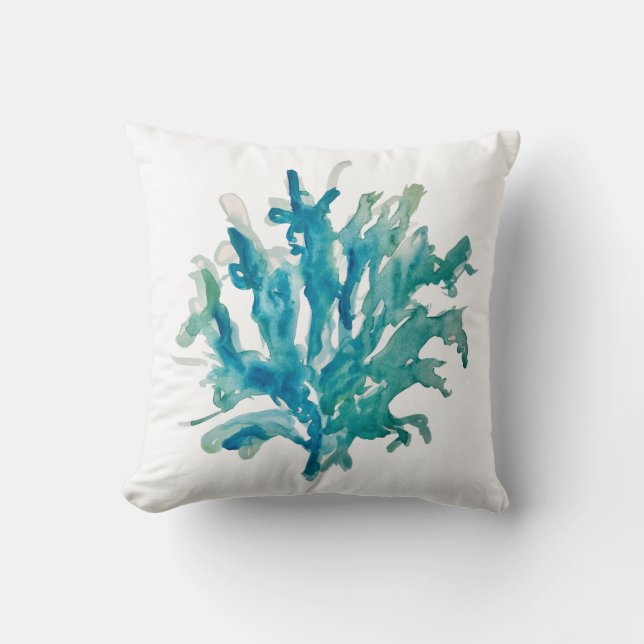Coral Reef Blue Coastal Living Dekorativ kudde (Framsida)