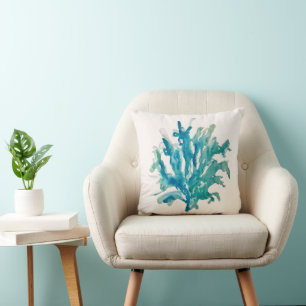 Coral Reef Blue Coastal Living Dekorativ kudde