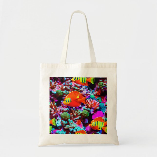 Coral Reef Canvas Tote Tygkasse (Framsidan)