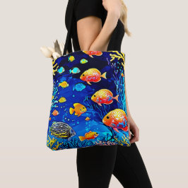 Coral Reef Fish Art Tygkasse