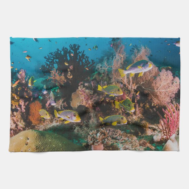 Coral Reef-handduk Kökshandduk (Horisontell)