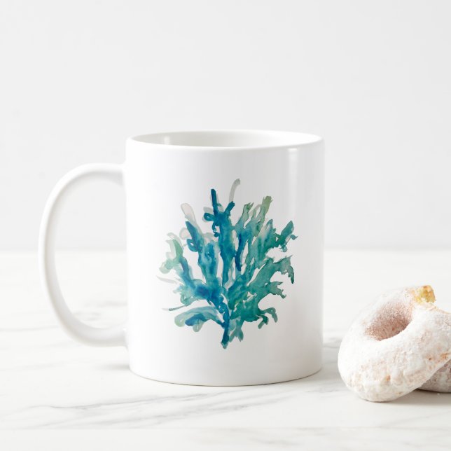 Coral Reef Painting Sjöjungfru Life Beach Ocean Mu Kaffemugg (Med munk)