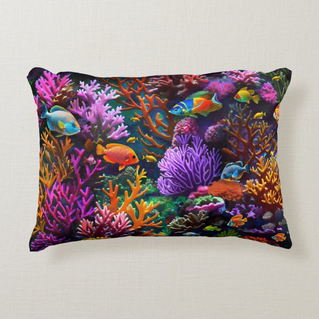 Coral Reef Prydnadskudde (Framsidan)
