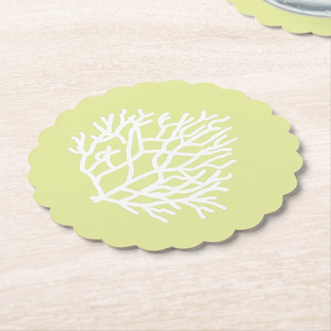 Coral Reef-stranden anpassningsbar färg Dekorativ  Underlägg Papper (Vinklad)