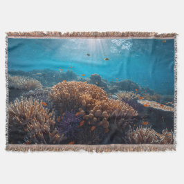 Coral Reef Throw Blanket Filt