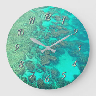 Coral reef turcoise Sea vatten Stor Klocka