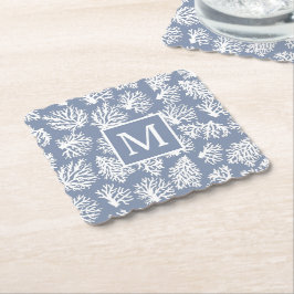 Coral Reefs, sommarstrandmonogram utomhus Underlägg Papper