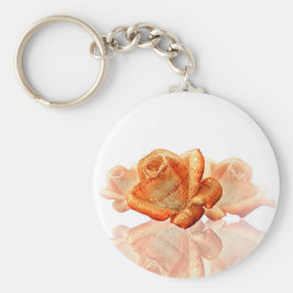 Coral Ro Blommar med Lakan Music Nyckelring